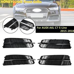 페어 앞 범퍼 안개등 그릴 커버 4G 0807681 AN 교체 AUDI A6 C7 2014 전면
