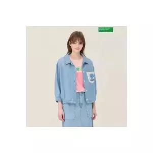 야자수 스트링 데님 셔츠 BABLA8631