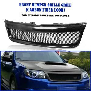 Subaru Forester 2009-2013 프론트 그릴 레이싱 매트/광택 블랙/카본 파이버 룩 어퍼 범퍼 후드 메쉬 그리