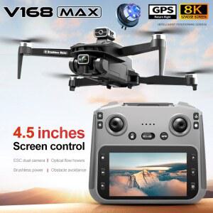 드론 V168 MAX GPS 전문가용 8K 장애물 회피 항공 FPV 브러시리스 접이식 대형 리모컨 카메라 스크린