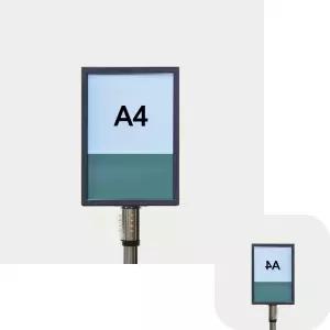 제이커 행사 홍보물 전시용 자석 스틸 A4 삽입식 안내판 포스터 POP 극장 차단봉 사인보드