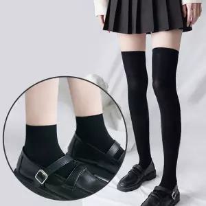 무지 스판 겨울 오버니삭스 교복치마 스타킹