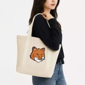 메종키츠네 폭스헤드 토트백 LW05101WW0050 ECRU