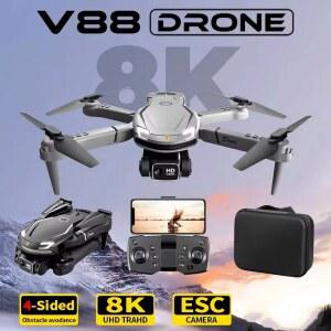 드론 핫 기프트 토이 V88PRO RC 프로페셔널 카메라 360 접이식 와이드 1080P 장애물 HD 헬리콥터 앵글 WIFI 4K 회피 FPV