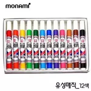 [하프클럽/알티피아]DW_모나미 유성매직 12색 사무용 필기구