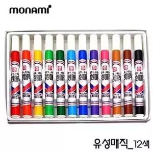 [알티피아]DW_모나미 유성매직 12색 사무용 필기구