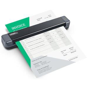 PLUSTEK MOBILE SCANNER S410 PLUS - 휴대용 시트 피드 문서 스캐너 WINDOWS 7 / 8 10 11용 버튼 없이 스캔 가능하며 OCR 소프트웨어 포함 | 지원: 11 포함. USB 전원 공급