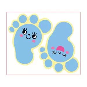 발바닥(5쌍) 통통 하늘 F-173/안내/계단/유치원/모양/교육용/어린이/유도/강당/거리두기/대기/귀여운/놀이