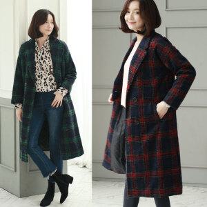 [웬디즈갤러리]디바 빅체크 롱코트 SCT005