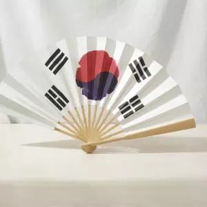 대형 태극기 대나무 실크 부채 LM-0932 LWFOGSBI 행사응원용품 한국기념품