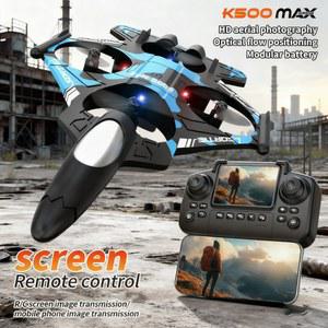 드론 K500MAX RC 전투기 HD 전문가용 카메라 롤 항공기 화면 FPV 와이파이 360 쿼드콥터