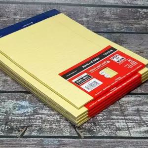 브랜빌 옥스포드 B5 리갈패드-노랑 50매 5권 문구반점 프로패드 LWE0A274 절취선 연습장