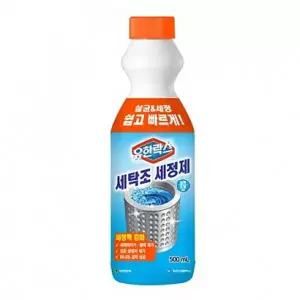 [엄지척]유한락스 481GTE22 세탁조세정제 드럼 일반 겸용 청소 통세척 세탁기 통돌이 500ml