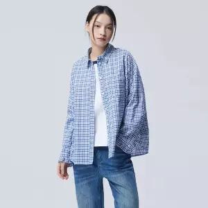 백화점 베네통 쏠라 체크 블라우스 BABLF1631