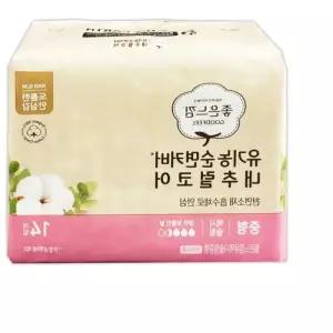 좋은느낌 순면커버 생리대 14P 중형 체내형생리대 위생용품 LWCE46C0 여성용품 맨스