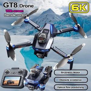 드론액세서리 드론 GT8 6K HD 카메라 장애물 브러시리스 RC 회피 접이식 4축 탑재 스크린 항공 촬영