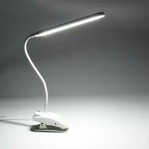 LED 클리핀 미니 집게 스탠드 화이트 탁상 조명/전기/전등/자바라/침실/책상용/독서실/탁상/스텐드/부착