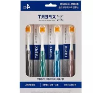 크리오 클리오 엑스퍼트 화이트케어 칫솔 4입 치석 케어 LWFMWH9I 불소모 유아컵