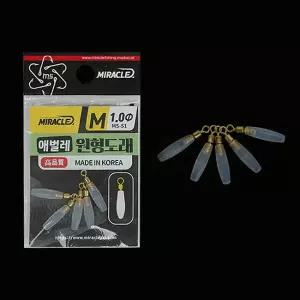 미라클스토리 애벌레 원형도래 찌고무 민물낚시소품