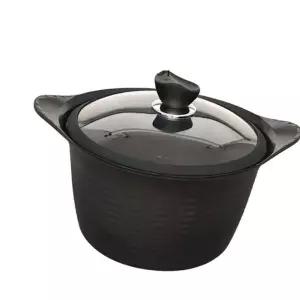 28cm 곰통 1p 블랙 실리콘손잡이 양손 세라믹 인덕션