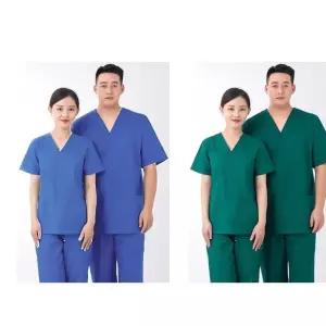 병원 수술복 세트 남녀 간호사 유니폼 간호복 단체복 LWFLH9JR 그린-여성 물리치료사복