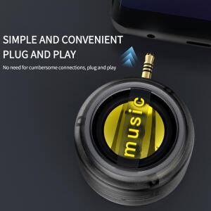 휴대용 미니 스피커 범용 3.5mm 플러그 잭 사운드 박스 핸드폰 앰프 외부 유선