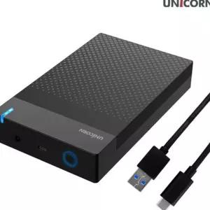 유니콘 HDD-500V USB3.1 3.5인치 외장하드케이스 LWCF80F1 외장HDD 원터치슬라이드조립