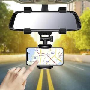 차량용 핸드폰 거치대 백미러 장착 브래킷 클립 내비게이션 GPS 휴대폰 스탠드 접이식 조절식 자동차