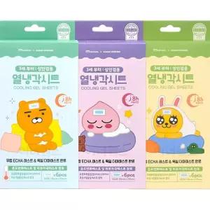 카카오프렌즈 열냉각시트 3개세트 라이언/어피치/무지 해열시트 LWF934A9 해열패치 냉각패치