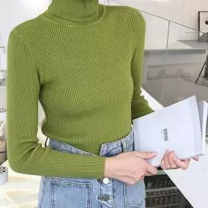 여성 소프트 목폴라 하이넥 데일리 이너 긴팔 티셔츠 LWDCD74D 폴라티 반목티