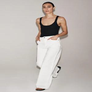 ZARA JEANS ZW COLLECTION WIDE LEG 하이웨이스트 - 화이트 8246/069/250