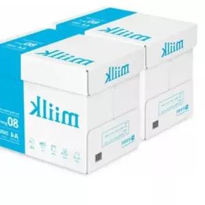 밀크 A4 80g 5000매 복사용지 500매x5권 2박스 한국제지 LWFJH05T 사무용지 복사지