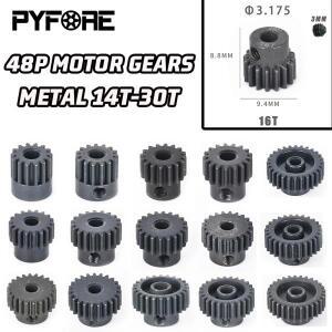48P 경화 금속 모터 기어 피니언 3.175mm 14T 20T RC 자동차 부품