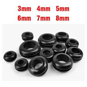 10-100PCS 3/4/5/6/7/8/10/12/14/16/18/20/25mm 내경 케이블 배선 고무 그로밋 가스켓 링 와이어 보호 루프