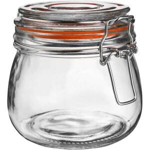 밀폐 뚜껑과 누수 방지 고무 패킹이 유리 유리병 저장 주방용 있는 병 용기 메이슨 힌지형 750ML 입구 25