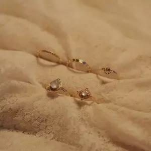 물방울 원석 반지세트 5pcs