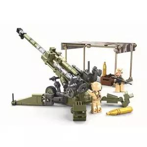 군사 WW2 M777 초경량 필드 포병대 육군 전쟁 무기 빌딩 블록 키트 벽돌 클래식 모델 장난감 소년 선물