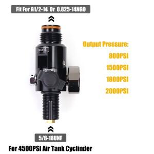 고압 4500PSI  크롭 실린더 조절기 밸브 5/8-18UNF 나사 출력 압력 800150018002000PSI