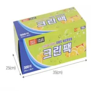 뽑아쓰는 위생비닐봉투 25X35CM / 300P 뽑아쓰는크린백 비닐포장백 음식보관 과일보관