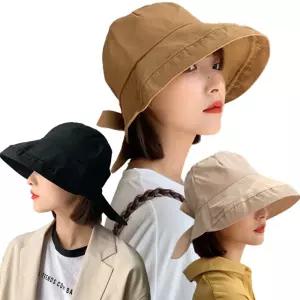 원사이즈 여성 여름 벙거지 모자 빅챙 버킷햇 린넨 [a9B5D70]