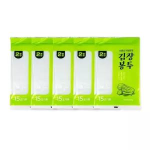 감동 김장봉투(대형2매)-5개 김장비닐 15포기용 63x95cm 김장비닐봉투