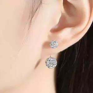 이어링 큐빅 볼 2p 귀걸이 더블 T398 드롭귀걸이 럭셔리귀걸이-WFQ9X2...