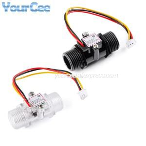 ZJ-S201C 수류 센서 1-30L/분 스위치 유체 유량계 물 제어 투명 케이스 DC5-15V 온수기