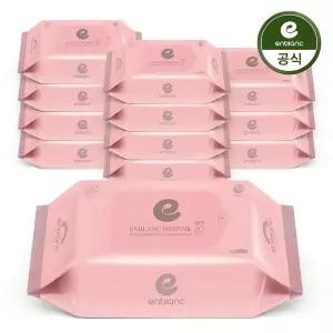 앙블랑 [SSG] 63평량 앙블랑 아기물티슈 세이프 인디핑크 휴대리필 20매X12팩 N-IMR12