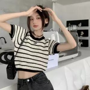 [알티피아]티셔츠 레이스나시 니트 맨투맨티셔츠 여성봄티셔츠 포인트