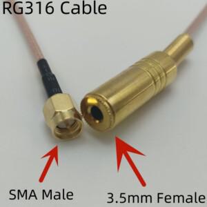 여성-SMA 남성 여성 디지털 동축 오디오 케이블 TV 박스 연결 RG316 라디오 헤드폰 3.5mm
