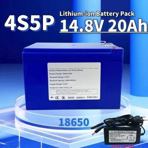 리튬 이온 4S5P 14.8V 20Ah 18650 배터리 팩 내장 BMS 장비 고전력 인버터 관광 자동차 태양광