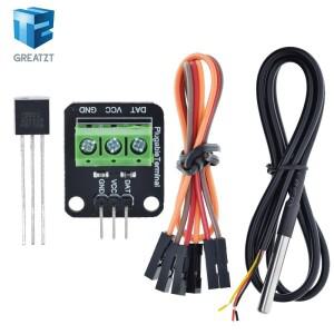 DS18B20 온도 센서 모듈 키트 방수 100CM 디지털 케이블 Arduino 용 스텐 프로브 터미널 어댑터