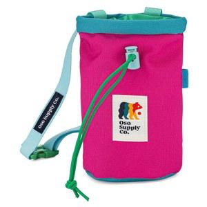 Oso Supply - 클래식 암벽 등반용 초크백, 퀵클립 벨트가 달린 볼더링 초크백 버킷, 지퍼 포켓 및 파우치 포함 실내외 등반에 완벽한 장비