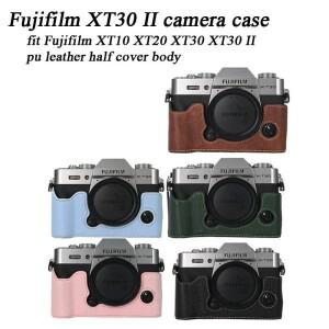 후지필름 XT10 III용 PU 가죽 카메라 케이스 하프 백 바디